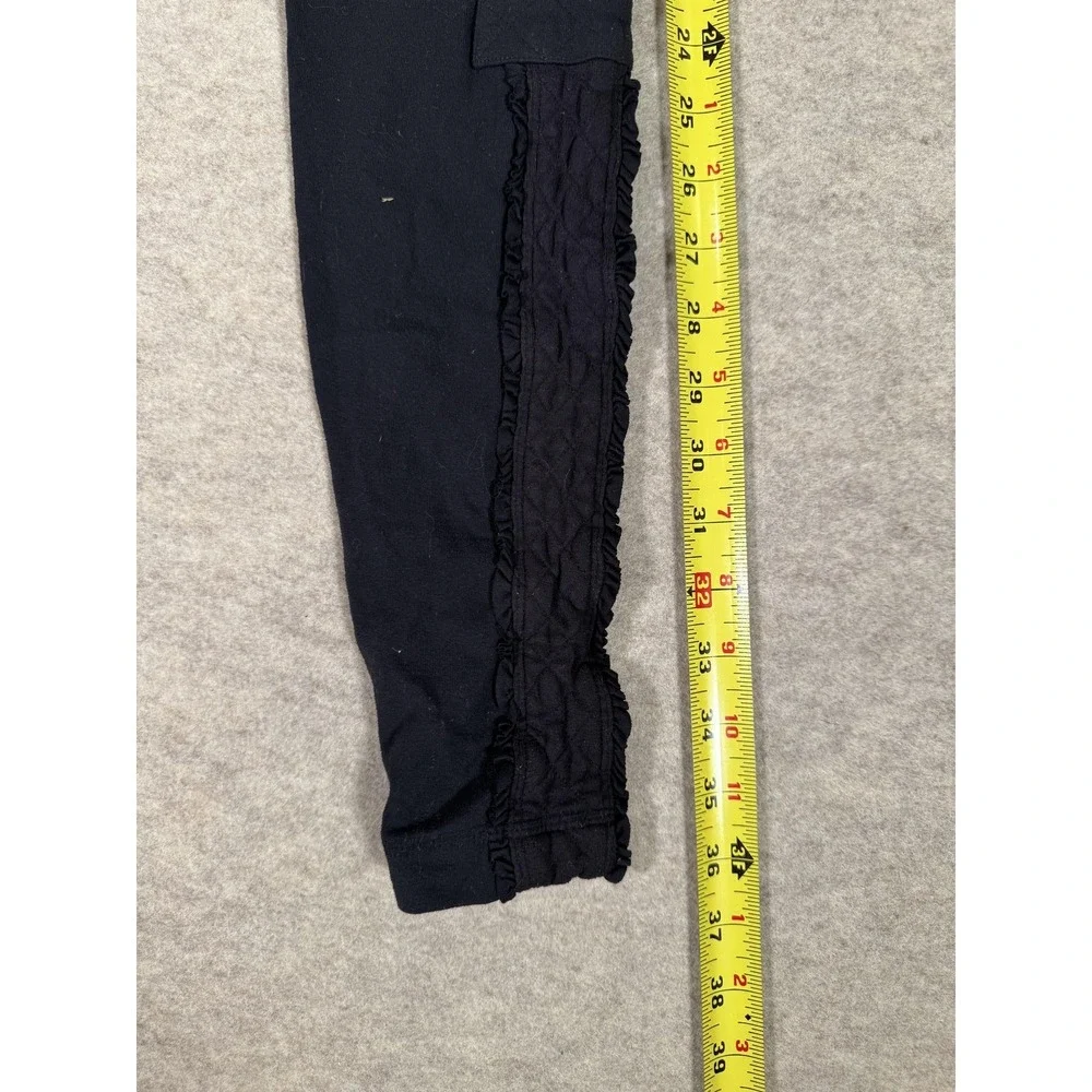 Lululemon Leggings‎ Womens 4 Black Mid Rise Ankle Ruffle Yoga Athletic Gym Pants
